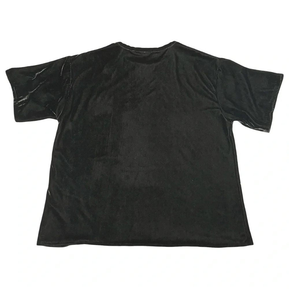 Zara W/B Tribute Ride In Paradise Velvet Oversized Tee Shirt - Picture 4 of 5